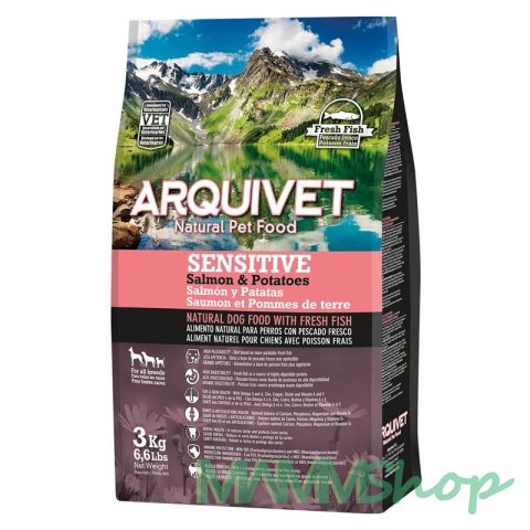 Arquivet Arquivet Sensitive łosoś z ziemniakami 3 kg