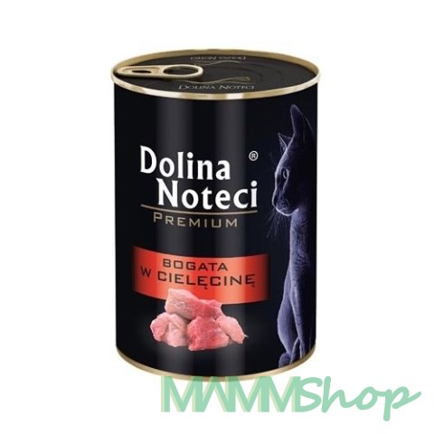 Dolina Noteci DOLINA NOTECI Premium bogata w cielęcinę - mokra karma dla kota - 400g