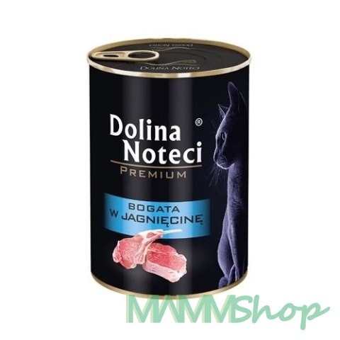 Dolina Noteci DOLINA NOTECI Premium bogata w jagnięcinę - mokra karma dla kota - 400g