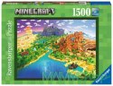 Puzzle 1500 elementów Świat Minecraft