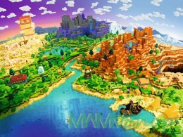 Puzzle 1500 elementów Świat Minecraft