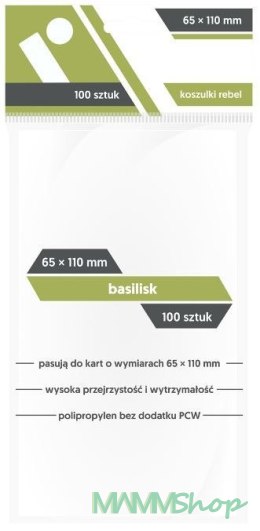 Koszulki na karty 65x110mm Basilisk 100 sztuk