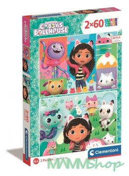 Puzzle 2x60 elementów Koci Domek Gabi