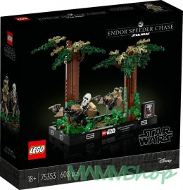 Star Wars 75353 Diorama: Pościg na ścigaczu przez Endor