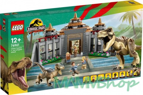 Klocki Jurassic World 76961 Centrum dla odwiedzających: atak tyranozaura i raptora