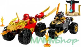 Klocki Ninjago 71789 Bitwa samochodowo-motocyklowa między Kaiem a Rasem