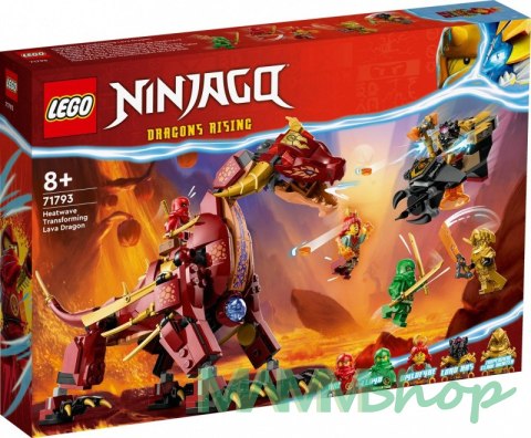 Klocki Ninjago 71793 Lawowy smok zmieniający się w falę ognia