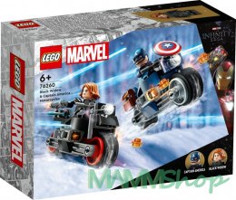 Klocki Super Heroes 76260 Marvel Motocykle Czarnej Wdowy i Kapitana Ameryki