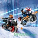 Klocki Super Heroes 76260 Marvel Motocykle Czarnej Wdowy i Kapitana Ameryki