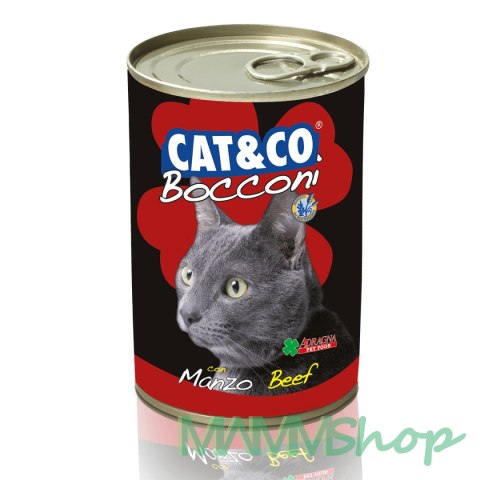 Cat&Co Cat&Co kawałki z wołowiną 400g