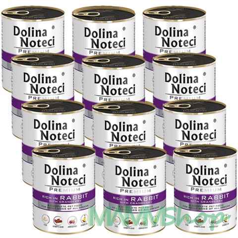 Dolina Noteci DOLINA NOTECI Premium bogata w królika z żurawiną 12 x 800g