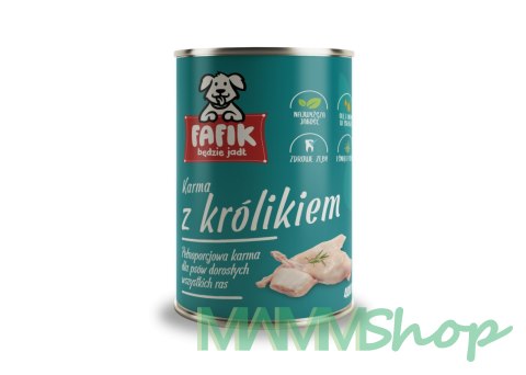 Fafik FAFIK karma mokra z królikiem 400 g