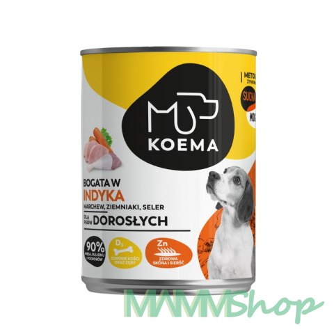 Koema KOEMA karma mokra 90% mięsa, indyk 400 g