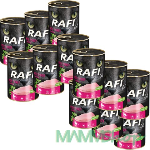 Rafi Rafi Cat karma bezzbożowa z indykiem 12 x 400 g