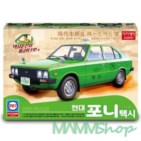 Model plastikowy Hyundai Pony gen. 1 Taxi 1/24