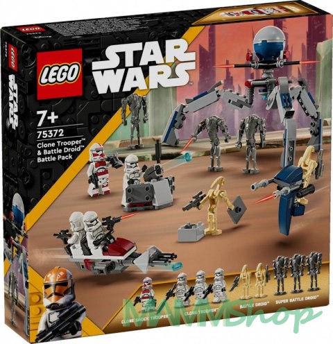 Klocki Star Wars 75372 Zestaw bitewny z żołnierzem armii klonów i droidem bojowym