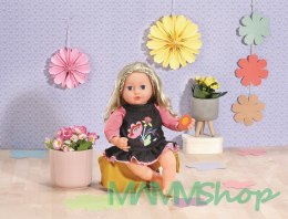 Sukienka jeansowa Dolly Moda dla lalki Baby Born 43 cm