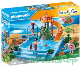 Zestaw z figurkami Family Fun 4858 Basen odkryty ze zjeżdżalnią