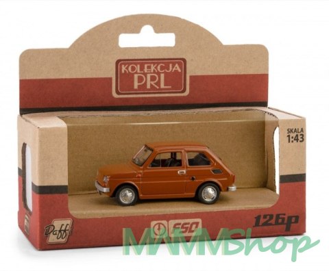 Pojazd PRL Fiat 126p Brązowy