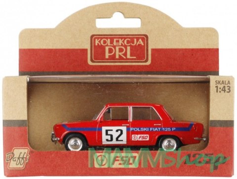 Pojazd PRL Fiat 126p Rally czerwony