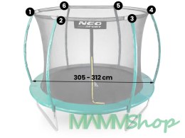 Siatka wewnętrzna do trampolin 312 cm 10ft Neo-Sport