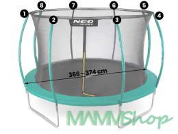 Siatka wewnętrzna do trampolin 435 cm 14ft Neo-Sport