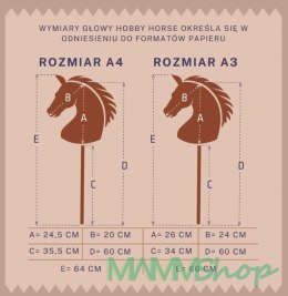 Koń na kiju HOPPIHORSE Hobby Horse A4 szary