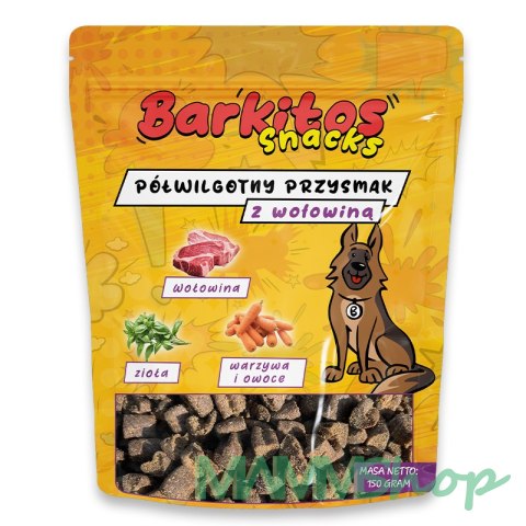 Barkitos BARKITOS SNACKS Półwilgotny przysmak dla psów wołowina 150g