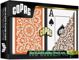 Karty COPAG Elite Orange Brown Double Poker Jumbo