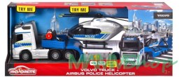 Zestaw policyjny Majorette Grand Volvo ciężarówka + helikopter 35 cm