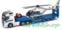 Zestaw policyjny Majorette Grand Volvo ciężarówka + helikopter 35 cm