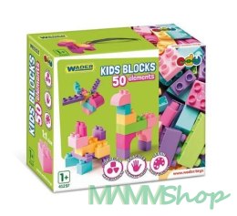 Klocki Kids Blocks 50 elementów różowe