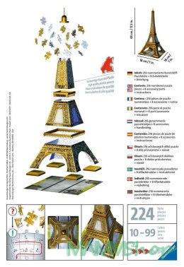 Puzzle 216 elementów 3D Wieża Eiffla