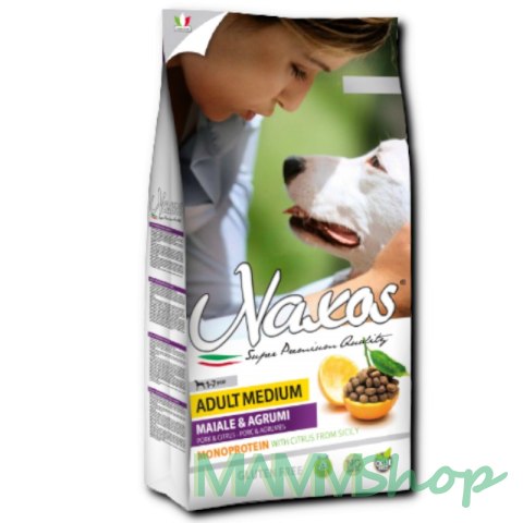 Naxos Naxos Adult Maxi Wieprzowina Karma Bezglutenowa i Monobiałkowa dla psów ras wielkich 3kg