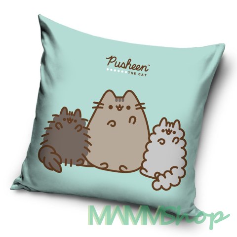 Poszewka poliester 40x40 Pusheen niebieski