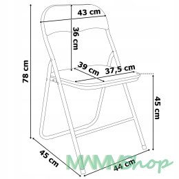 Zestaw cateringowy FETA BLACK 180 cm + 6 krzeseł BASICO