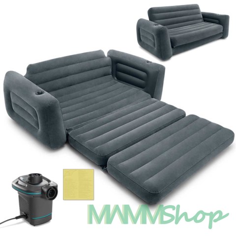 Sofa Materac welurowy 2 OS 2W1 + pompka 66552+66640