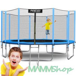 Trampolina ogrodowa 15ft/465cm z siatką zewnętrzną i drabinką