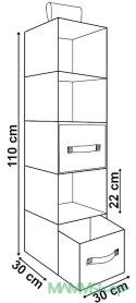 Półka wisząca organizer OLKA z 5 poziomami - brązowa