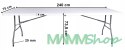 Stół cateringowy IMPRO składany w walizkę 240 cm biały