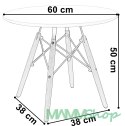 Stolik okrągły PARIS DTW 60 cm biały