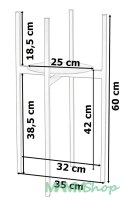 Kwietnik stojący loftowy Torre 60 cm czarny