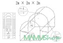 Tunel foliowy - szklarnia ogrodowa AUREA 2x2m