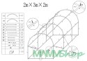 Tunel foliowy - szklarnia ogrodowa AUREA 2x3m