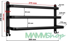 Wieszak Athos 30 cm czarny loft