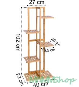 Kwietnik bambusowy Gutren 6 półek