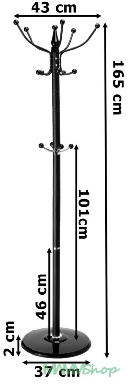 Wieszak stojący Tado czarny