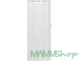 Drzwi harmonijkowe 001P BIAŁY MAT - 80 cm