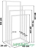 Stojak wieszak na ręczniki 4 ramiona Neli biały