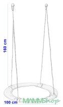 Huśtawka ogrodowa bocianie gniazdo ROMEK kolorowa 100 cm